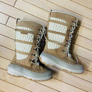 Columbia Heather Canyon Winter Snow Boots - Women's size 7 - tan cream brown
